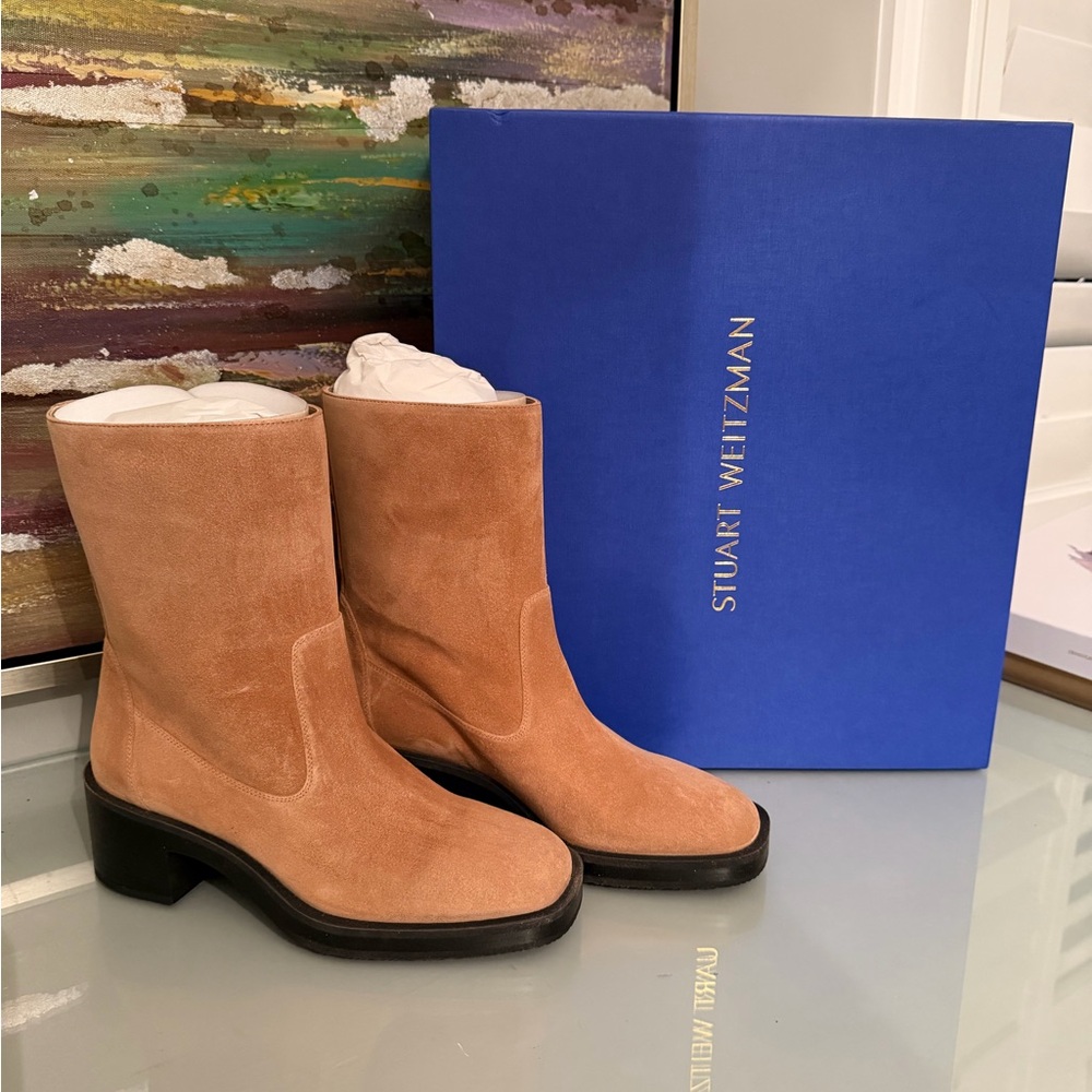 Stuart Weitzman Kaia 40MM Sport Suede Booties